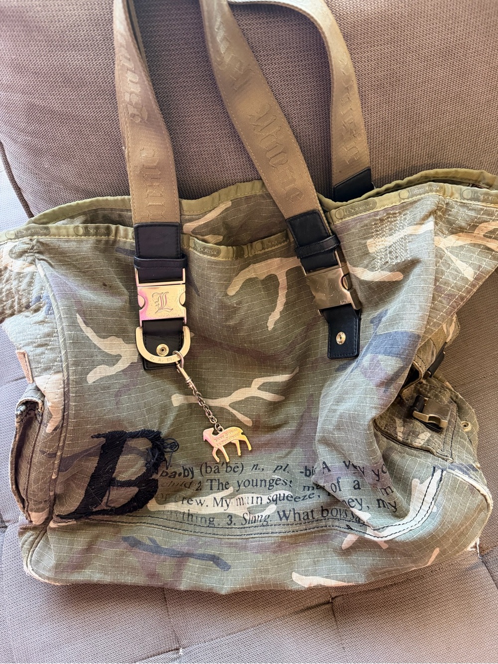 Vintage Gwen Stefani L.A.M.B. x LeSportsac Camo Bag – Authentic Y2K